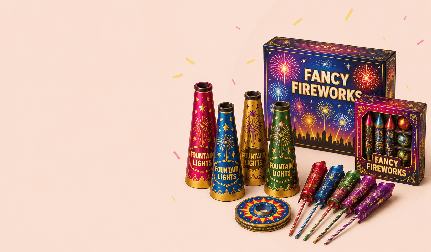 Fountain Lights & Fancy Fireworks